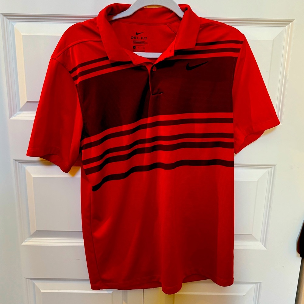 Men’s Nike Dri Fit red polo size small